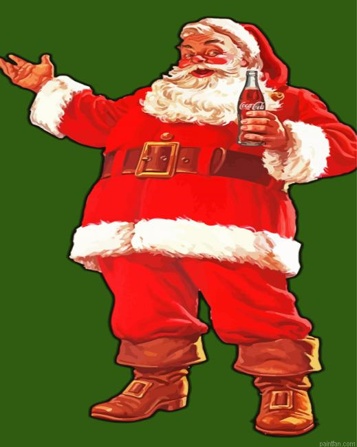 Christmas Santa Drinking Coca Paint By Numbers.png