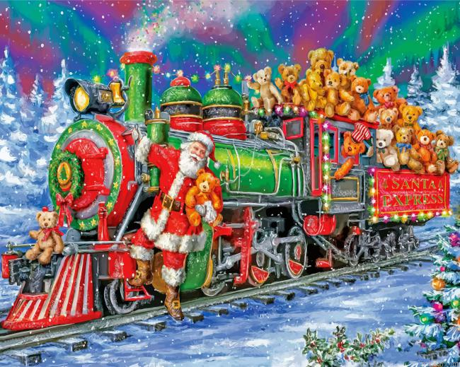Christmas Santa Train Paint By Number.png