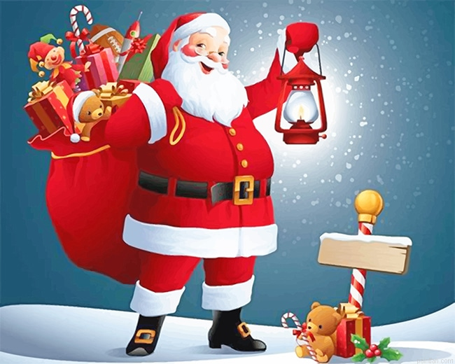 Christmas Smiling Santa New Paint By Numbers.png