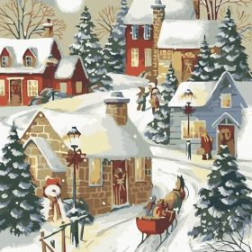 Christmas Village Art Paint By Numbers.png