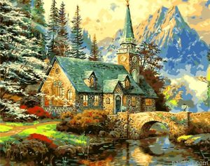 Church On Mountain Paint By Numbers.png