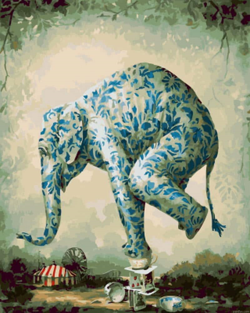 Circus Elephant Paint By Numbers.png