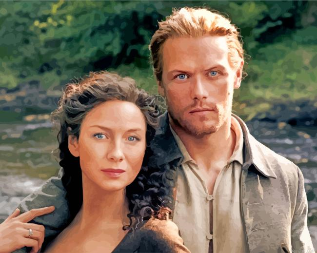 Claire Fraser And Jamie Fraser Outlander Paint By Numbers.png