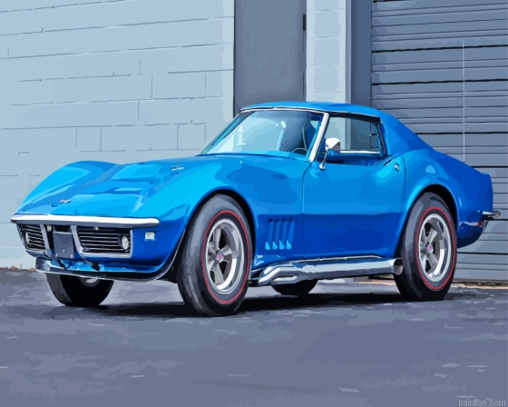 Classic Blue Corvette Car Paint By Numbers.png