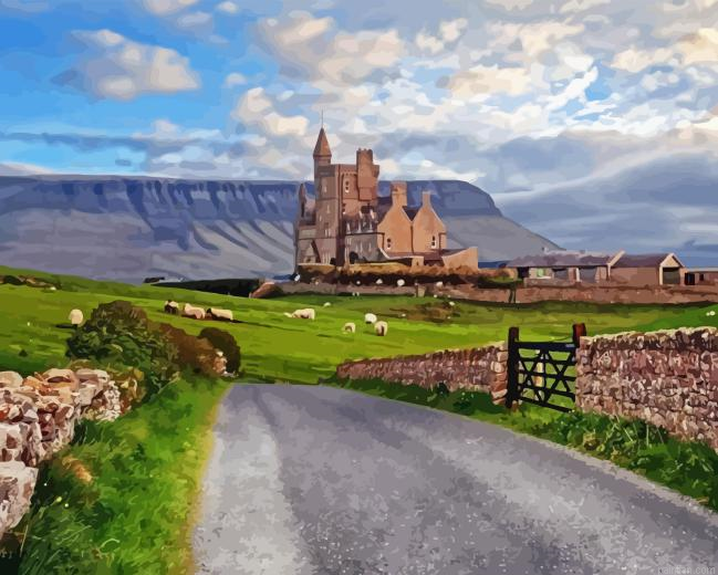 Classiebawn Castle Landscape Paint By Numbers.png