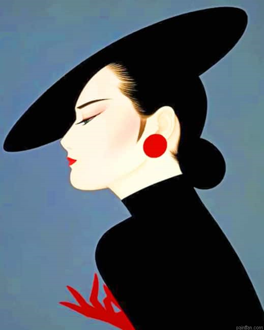 Classy Asian Woman Illustrations Paint By Numbers.png