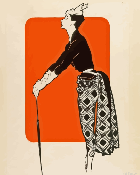Classy Lady Rene Gruau Paint By Numbers.png