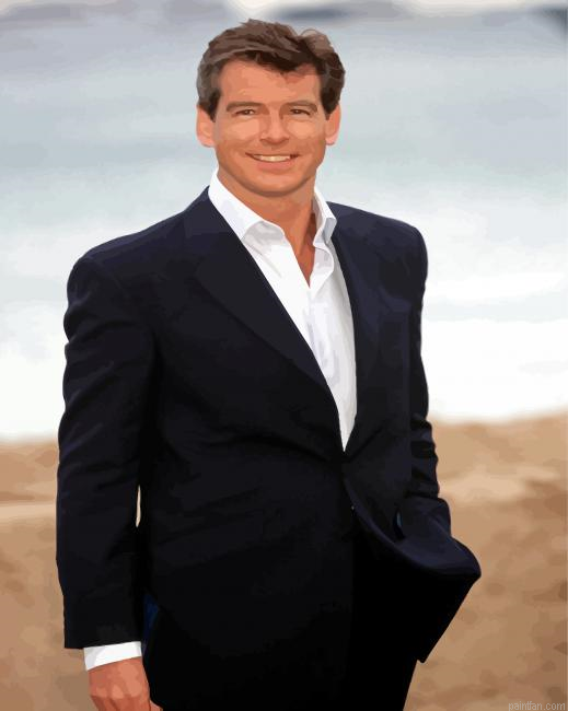 Classy Pierce Brosnan Paint By Numbers.png