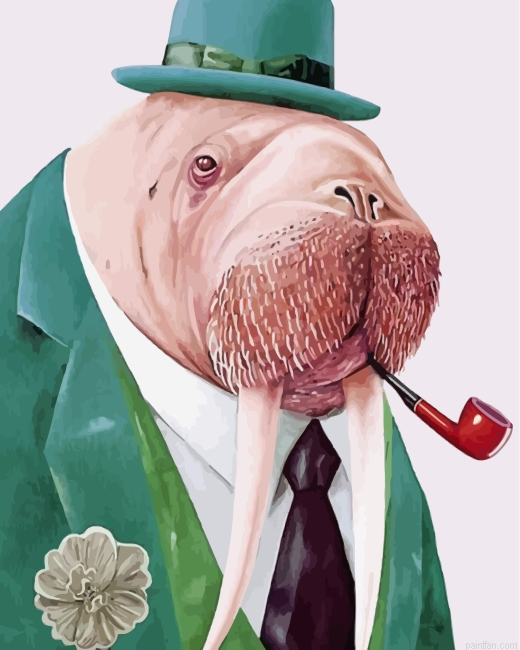 Classy Walrus Paint By Numbers.png