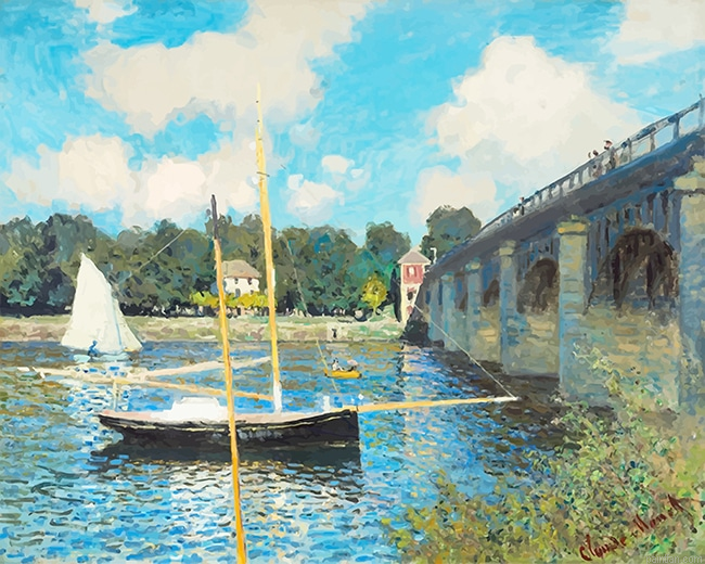 Claude Monet The Bridge At Argenteuil New Paint By Numbers.png