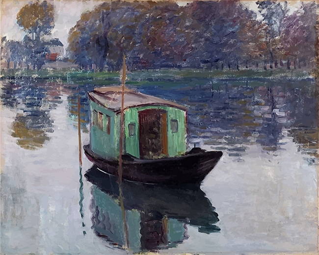 Claude Monet The Studio Boat New Paint By Numbers.png