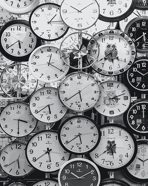 Clock Time Black And White New Paint By Numbers.png