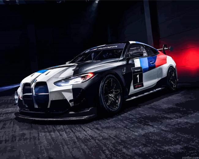 Close Up Bmw M4 Paint By Numbers.png