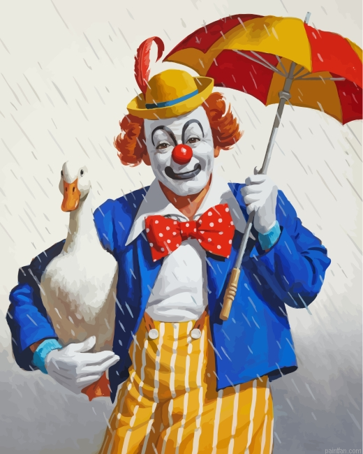 Clown And White Duck Paint By Number.png
