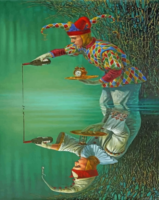 Clown Water Reflection Paint By Numbers.png