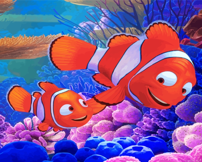 Clownfish Underwater Paint By Number.png