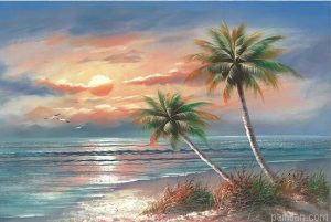 Coconut Trees Paint By Numbers.png