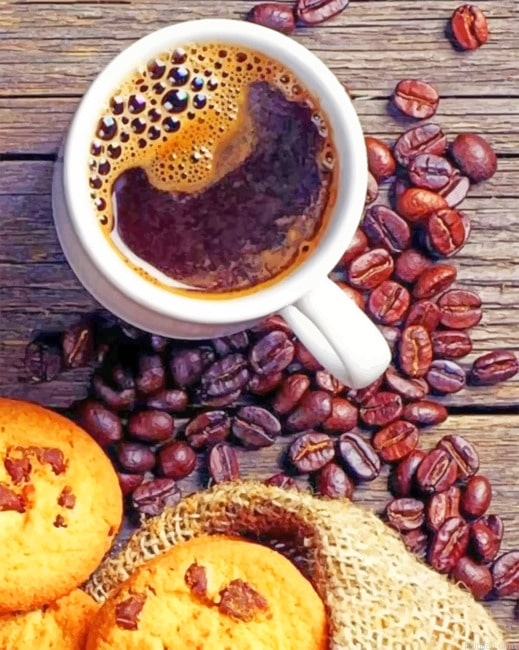 Coffee Beans And Cookies Food Paint By Numbers.png