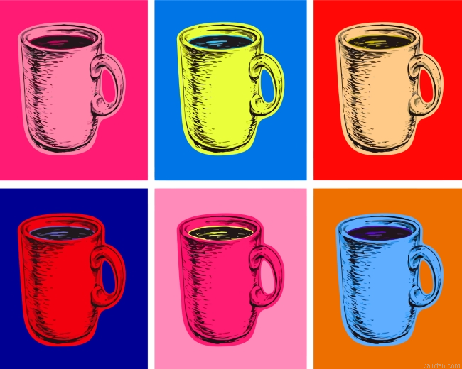 Coffee Cups Pop Art Paint By Number.png