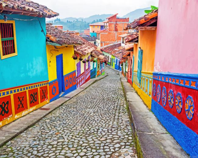 Colombia Traditional Houses Paint By Number.png
