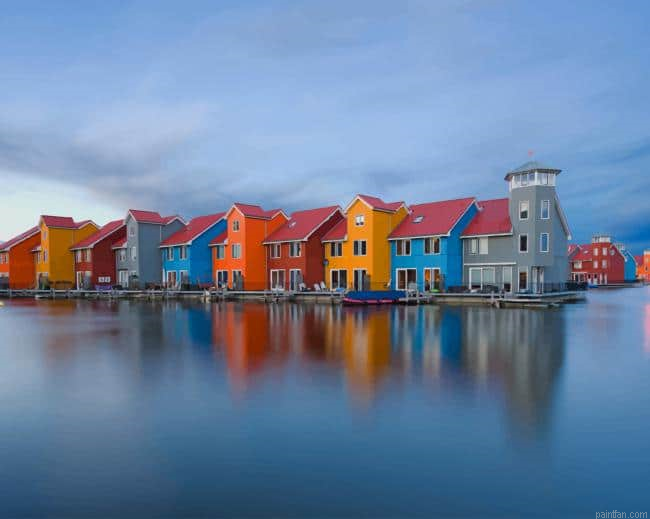 Colored Houses Hoogkerk Dutch New Paint By Numbers.png