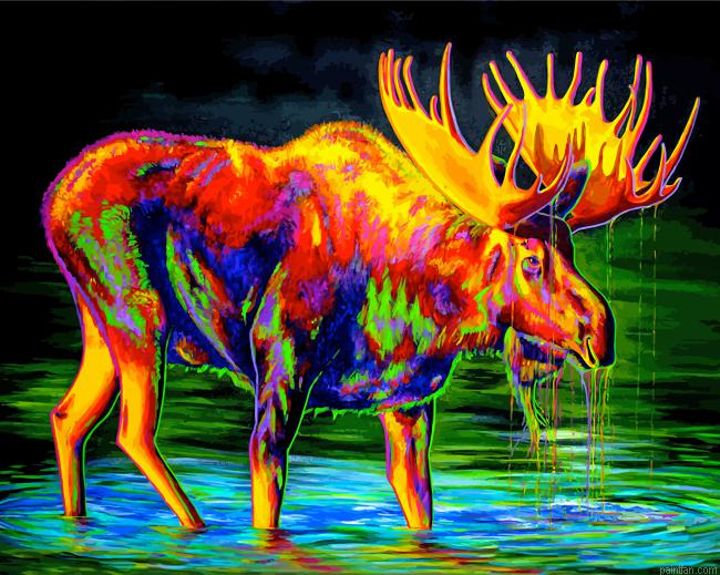Colored Moose Art Paint By Number.png