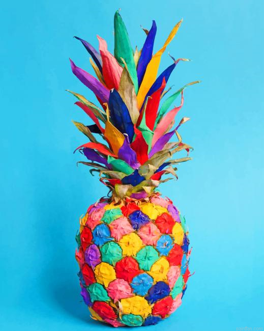 Colored Pineapples New Paint By Numbers.png