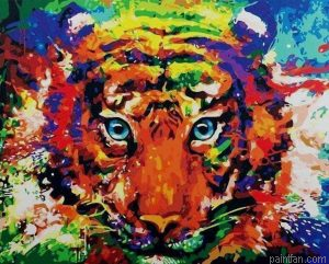 Colored Tiger Paint By Numbers.png