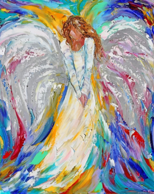Colorful Angel Girl Art Paint By Numbers.png