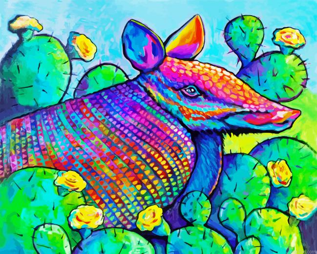 Colorful Armadillo Paint By Numbers.png