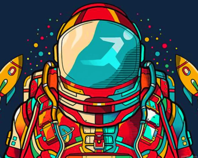 Colorful Astronaut Paint By Numbers.png