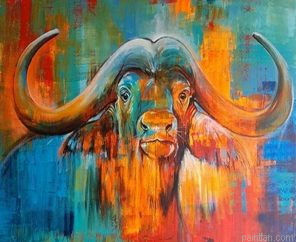 Colorful Buffalo Paint By Numbers.png