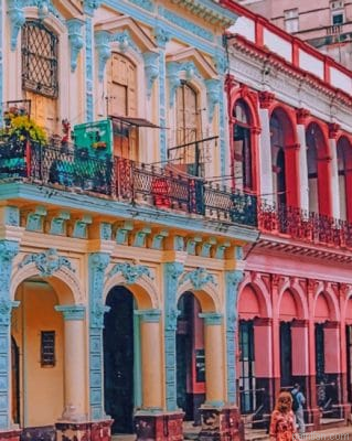 Colorful Buildings Cuba Paint By Number.png
