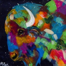 Colorful Bull Paint By Numbers.png