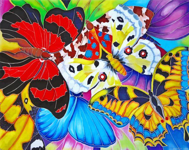 Colorful Butterflies Art Paint By Number.png