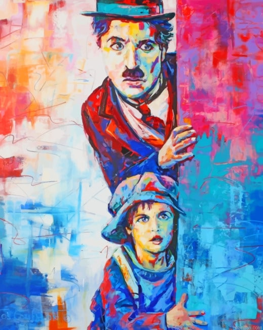 Colorful Charlie Chaplin Paint By Numbers.png