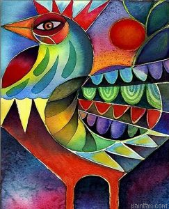 Colorful Chicken Paint By Numbers.png