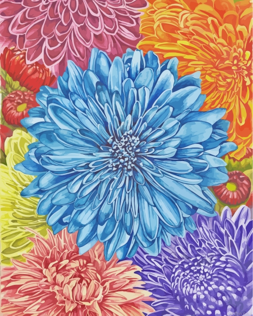Colorful Chrysanthemum Paint By Number.png