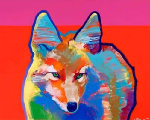 Colorful Coyote Paint By Number.png
