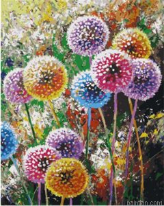 Colorful Dandelion Paint By Numbers.png