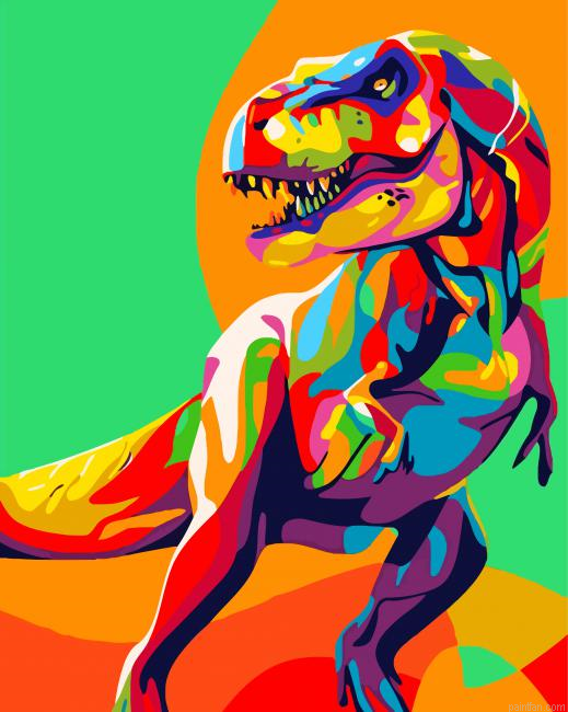 Colorful Dinosaur Paint By Number.png