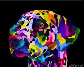 Colorful Dog Paint By Numbers.png