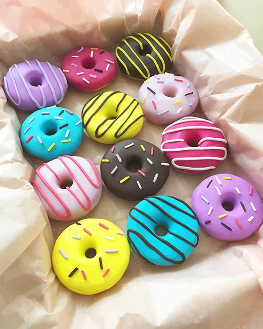 Colorful Doughnuts New Paint By Number.png