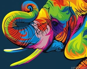 Colorful Elephants Paint By Numbers.png