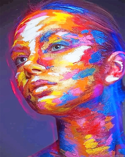 Colorful Face Woman New Paint By Numbers.png