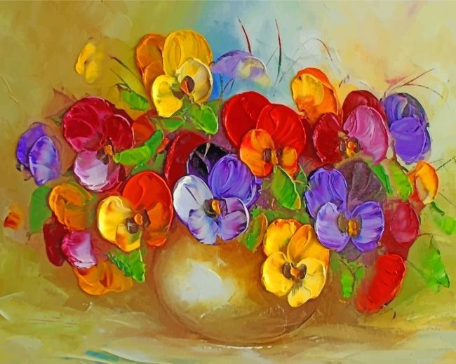 Colorful Flowers Art Paint By Number.png