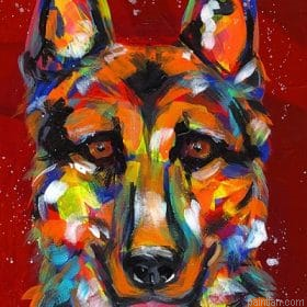 Colorful German Shepherd Paint By Numbers.png