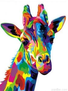 Colorful Giraffe Paint By Numbers.png