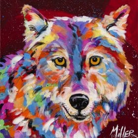 Colorful Golden Eyes Wolf Paint By Numbers.png
