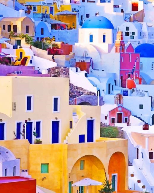 Colorful Greece Houses New Paint By Numbers.png